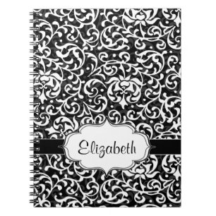 Elegante  Tudor Tuin Damask Pattern Notitieboek