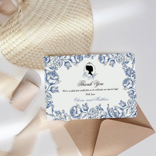 Elegante Tuin Bloemen Boho Bridgerton Bruiloft Bedankkaart