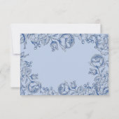 Elegante Tuin Bloemen Boho Bridgerton Bruiloft Bedankkaart (Achterkant)