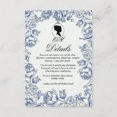 Elegante Tuin Bloemen Boho Bridgerton Bruiloft Informatiekaartje (Voorkant)