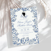 Elegante Tuin Bloemen Boho Bridgerton Bruiloft Kaart