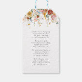 Elegante Tuin Bloemen Bruids Bruiloft Feest geen W Cadeaulabel (Achterkant)