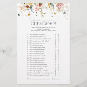 Elegante Tuin Bloemen Bruiloft Bridal Shower Spel