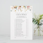 Elegante Tuin Bloemen Bruiloft Bridal Shower Spel (Staand voorkant)