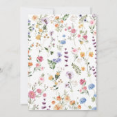 Elegante tuin bloemen bruiloft kaart (Achterkant)