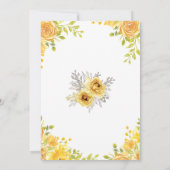 Elegante tuin bloemen bruiloft kaart (Achterkant)