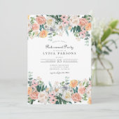 Elegante Tuin Bloemen Groen Pensioen Party Kaart (Staand voorkant)