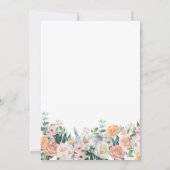Elegante Tuin Bloemen Groen Pensioen Party Kaart (Achterkant)