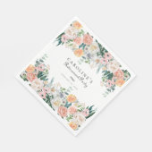 Elegante Tuin Bloemen Groen Pensioen Party Servet (Hoek)