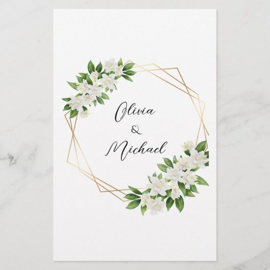 ELEGANTE TUIN BLOEMEN LIJST GROEN TAFELNUMMERS (Achterkant)