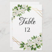 ELEGANTE TUIN BLOEMEN LIJST GROEN TAFELNUMMERS (Voorkant / Achterkant)