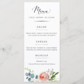 Elegante tuin bloemenbruiloft menu (Voorkant)
