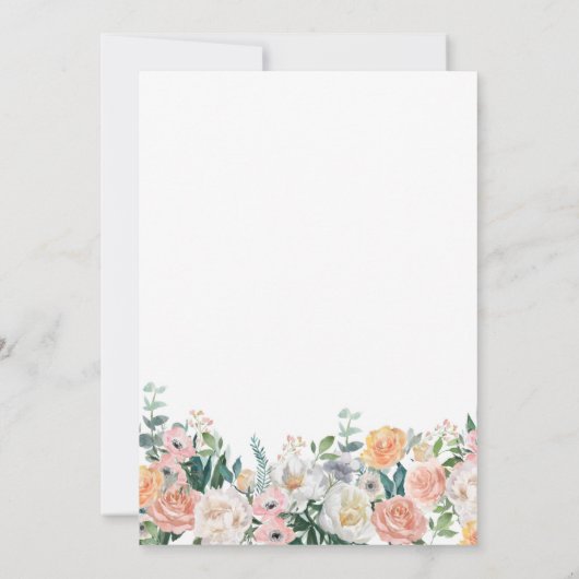 Elegante Tuin Bloemengroen 80ste Verjaardagsfeest Kaart (Achterkant)