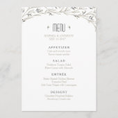 Elegante tuin bloemenrustieke bruiloft menu (Voorkant)