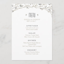 Elegante tuin bloemenrustieke bruiloft menu