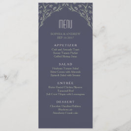 Elegante tuin bloemenrustieke bruiloft menu
