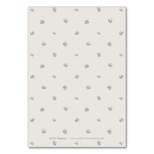 Elegante tuin bloemenrustieke bruiloft tafel numme kaart (Achterkant)