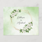 ELEGANTE TUIN BLOEMGROEN Bruiloft RSVP Kaart (Achterkant)