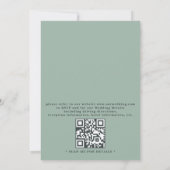 Elegante Tuin Bloemige Moderne QR Code Trouwen Kaart (Achterkant)