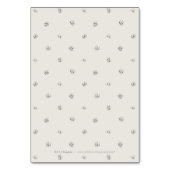 Elegante tuin bloemrijke rustieke trouwtafel numme kaart (Achterkant)