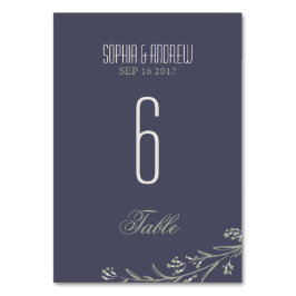 Elegante tuin bloemrijke rustieke trouwtafel numme kaart