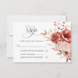 Elegante tuin bruiloft RSVP kaartje