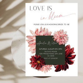 Elegante Tuin Bruiloftsfeest met Bloemen Kaart