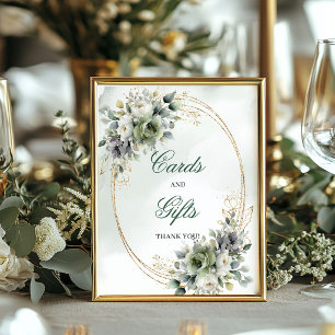 Elegante Tuin Eucalyptus Goud Kaarten en Cadeaus B Poster