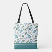Elegante tuin grillen groen monogram tote bag (Achterkant)