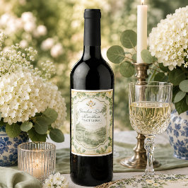 Elegante tuin meerzijde paviljoen bloemstuk wijn etiket