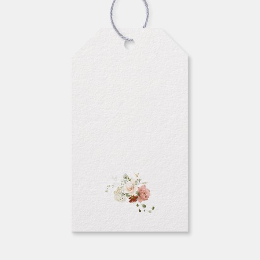 Elegante Tuin met Wilde Bloemen Bedankt Favor Cadeaulabel (Achterkant)