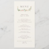 Elegante Tuin met Wilde Bloemen Bloemstuk Menu (Voorkant)