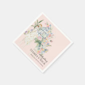 Elegante Tuin Pauw Bloemen Huwelijk Servet (Hoek)