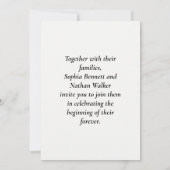 Elegante Tuin Romance Huwelijksuitnodiging Kaart (Achterkant)