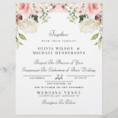 ELEGANTE TUIN STOFFIGE WATERVERF BLOEMENBRUILOFT FLYER (Voorkant)