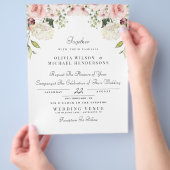 ELEGANTE TUIN STOFFIGE WATERVERF BLOEMENBRUILOFT FLYER (Hand)