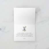 Elegante Tuin Theebruidsschouw | Delicate Bloemen Bedankkaart (Binnen)