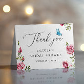 Elegante Tuin Theebruidsschouw | Delicate Bloemen Bedankkaart