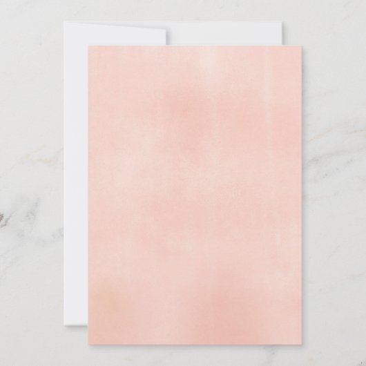 Elegante tuin thema roze flora afstudeerfeest kaart (Achterkant)