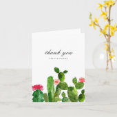 Elegante Tuin | van de Cactus Huwelijk dankt u Kaart (Gele Bloem)