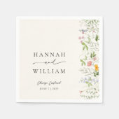 Elegante tuin Wildflower bruiloft Servet (Voorkant)