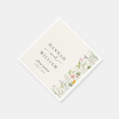 Elegante tuin Wildflower bruiloft Servet (Hoek)