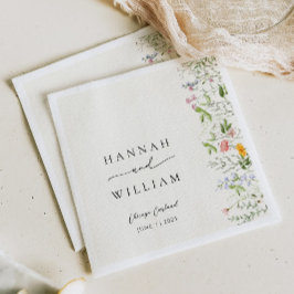 Elegante tuin Wildflower bruiloft Servet