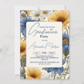 Elegante tuin Wildflower Meadow afstuderen Kaart (Voorkant)