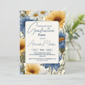 Elegante tuin Wildflower Meadow afstuderen Kaart (Staand voorkant)