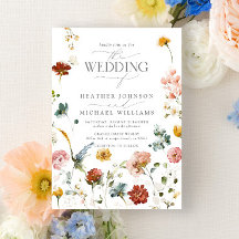 Elegante Tuinbloemen Waterverf Bloemen Bruiloft