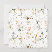 Elegante Tuinbloemen Waterverf Heilige Doop Kaart (Achterkant)