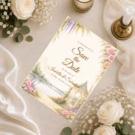 Elegante Tuinbruiloft Save The Date