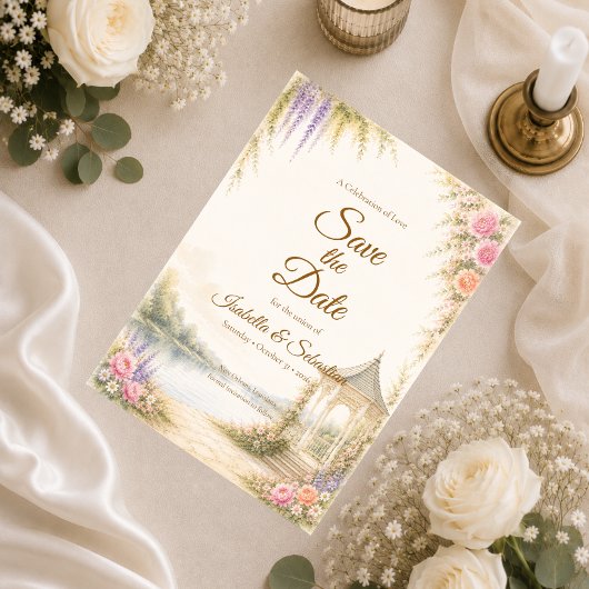 Elegante Tuinbruiloft Save The Date