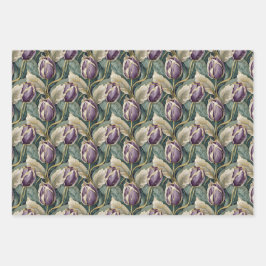 ELEGANTE TUINEN, Tulpen en Poppies Inpakpapier Vel